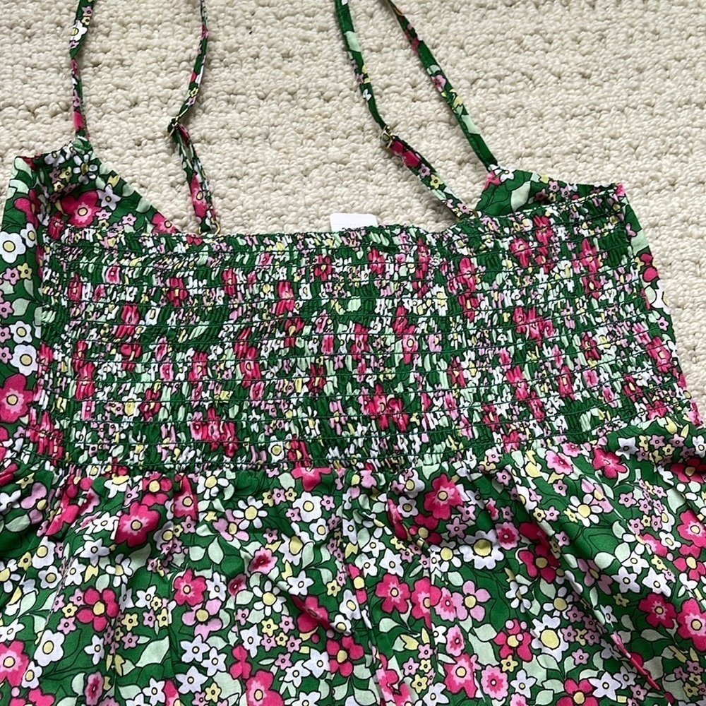 La Vie en Rose Aqua NWT Sleeveless Floral Babydoll Dress Size Small NEW - Picture 6 of 12